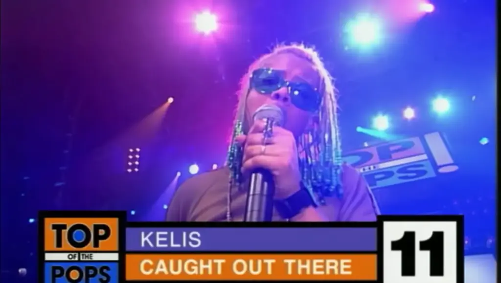 Kelis during her March 2000 Top of the Pops performance of Caught Out There