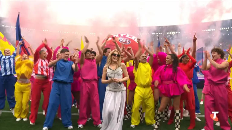 Kylie Minogue Soars Above the MCG in 11-Hit AFL Grand Final Spectacle — With G Flip, Dom Dolla and Live Vocals Front and Center