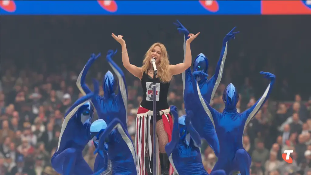 Kylie Minogue during the 2026 Toyota AFL Grand Final performance