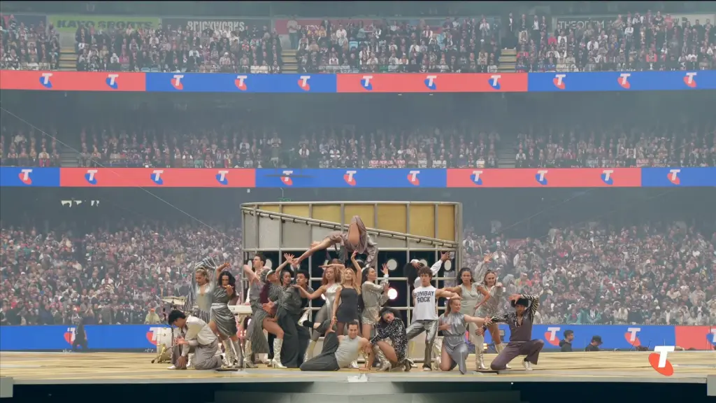 Kylie Minogue during the 2026 Toyota AFL Grand Final performance