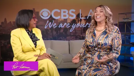 Kym Whitley with Pat Harvey during their CBS Los Angeles interview