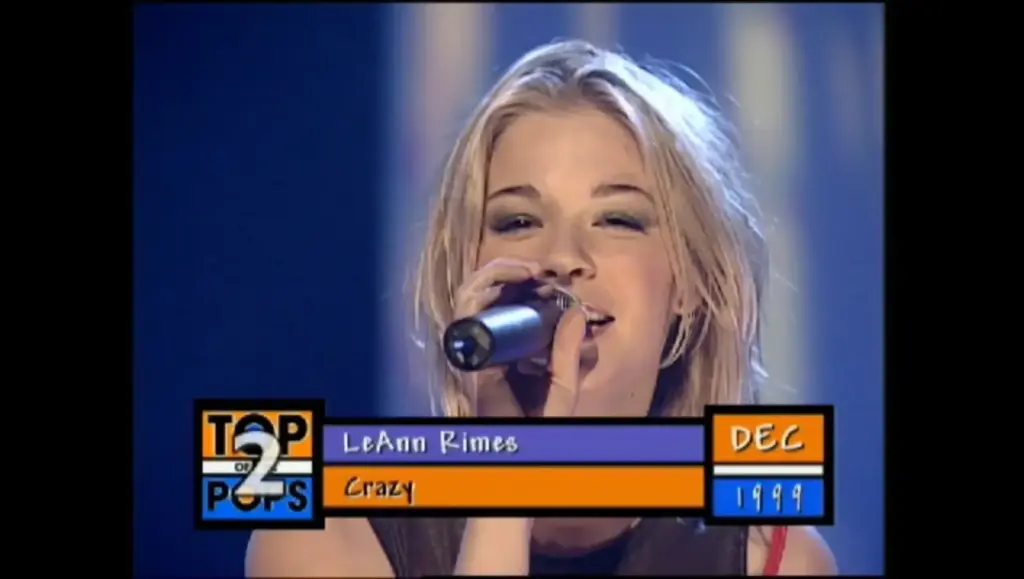 LeAnn Rimes performing Crazy on Top of the Pops in December 1999