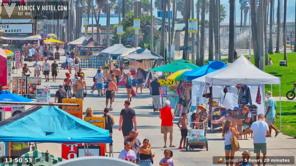 Venice Beach live camera image included with INYIM’s September 2026 Los Angeles weather report