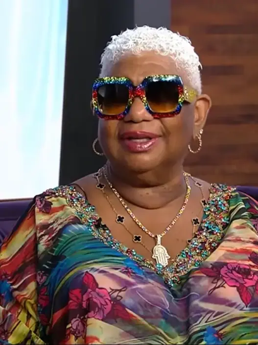 Luenell during her Portia interview with Portia Bruner