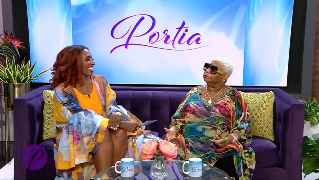 Luenell speaking with Portia Bruner on Portia