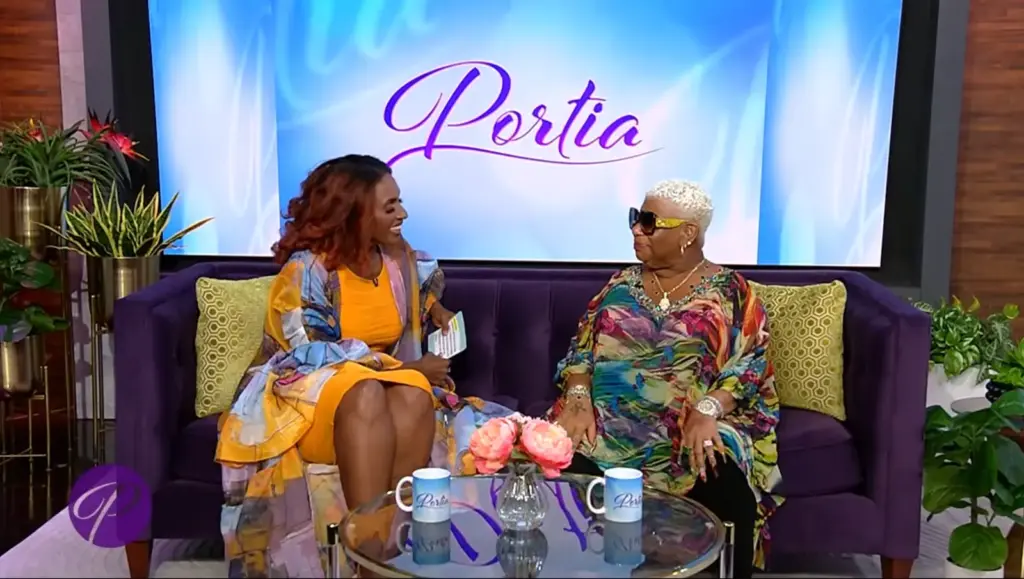 Luenell during her interview on Portia