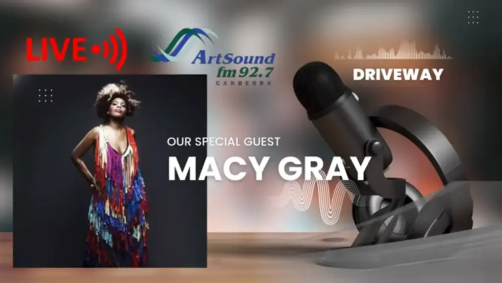 Macy Gray during her ArtSound FM Driveway interview ahead of her 2026 Australian tour