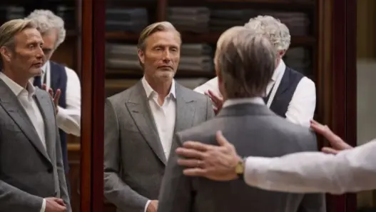 Mads Mikkelsen in Zegna tailoring for the Fall 2026 Su Misura campaign