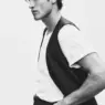 Max Knott wearing a waistcoat for Zara’s ’90s Archive Fall 2026 collection