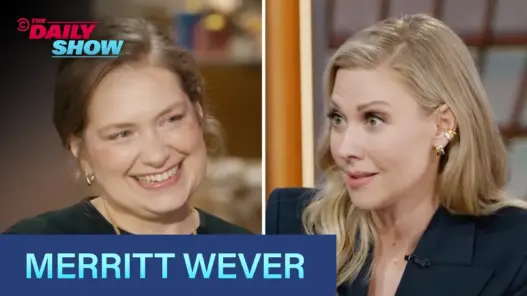 Merritt Wever during her interview on The Daily Show