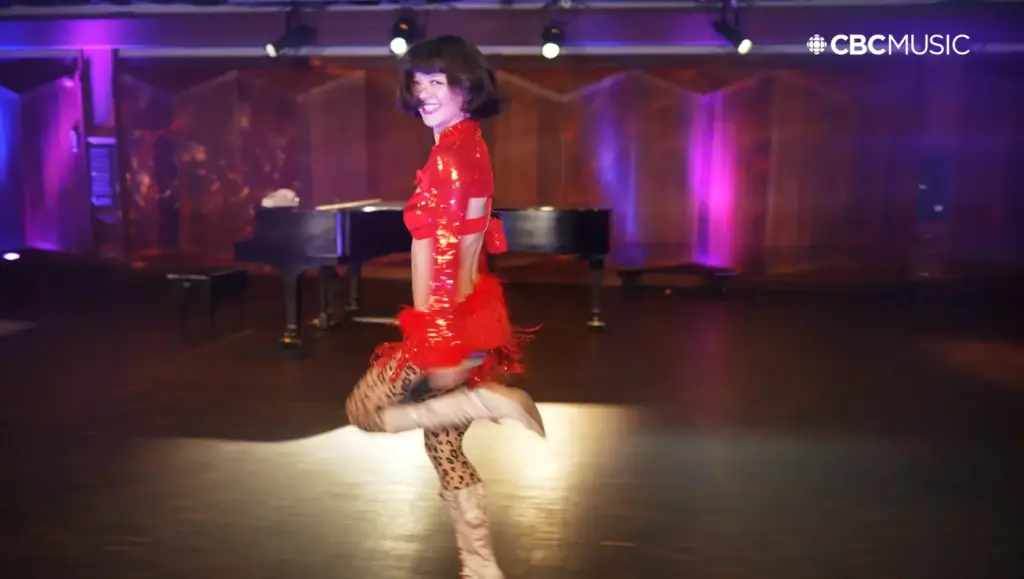 Mikayla Geier during her HOTLINE performance at CBC Vancouver Studio One