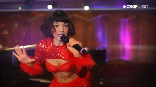 Mikayla Geier performing HOTLINE at CBC Vancouver Studio One