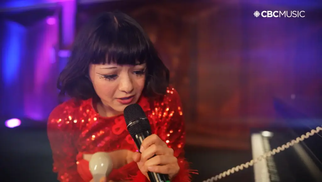 Mikayla Geier in her CBC Vancouver Studio One HOTLINE performance
