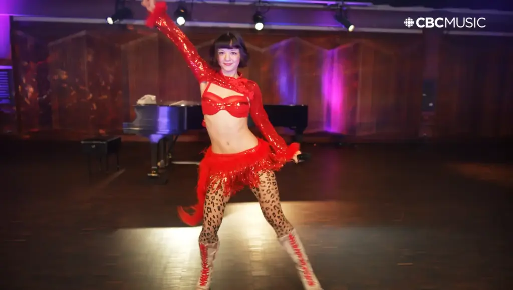 Mikayla Geier during the HOTLINE performance at CBC Vancouver Studio One