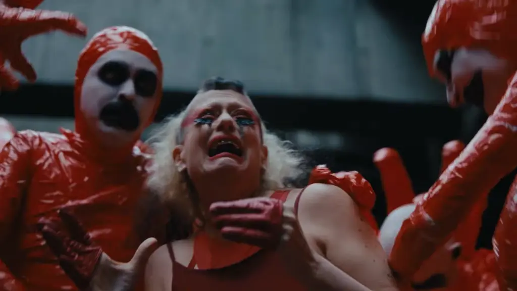 Creature drag imagery from Peaches' You're Alright video for NOWNESS