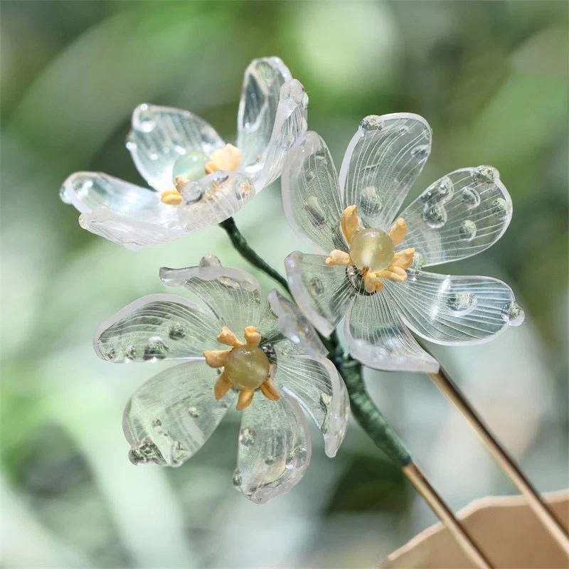 Skeleton flower-inspired hair pin from JewelryBlossom