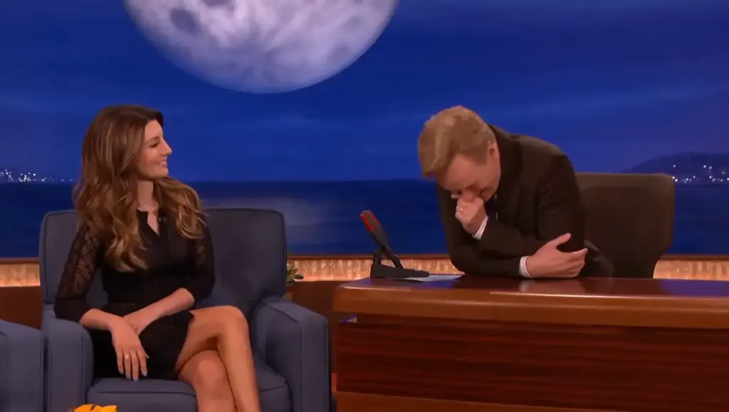 Nasim Pedrad during the CONAN interview about her teenage vision board