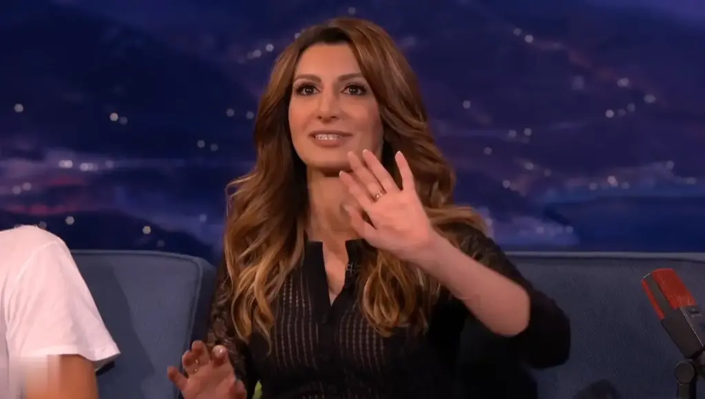 Nasim Pedrad and Conan O'Brien in the archived CONAN interview segment