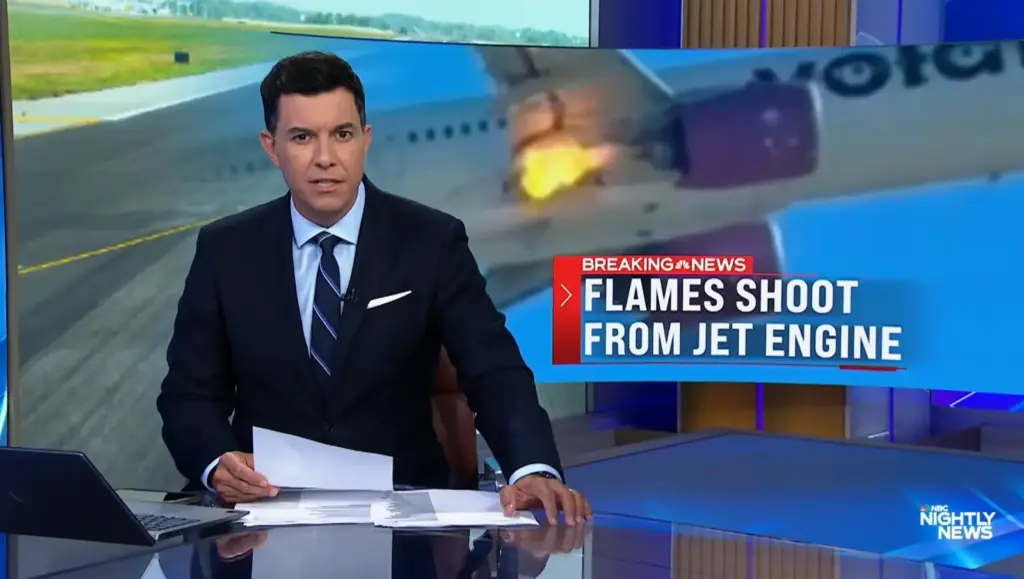 Scene from the September 17 NBC Nightly News broadcast