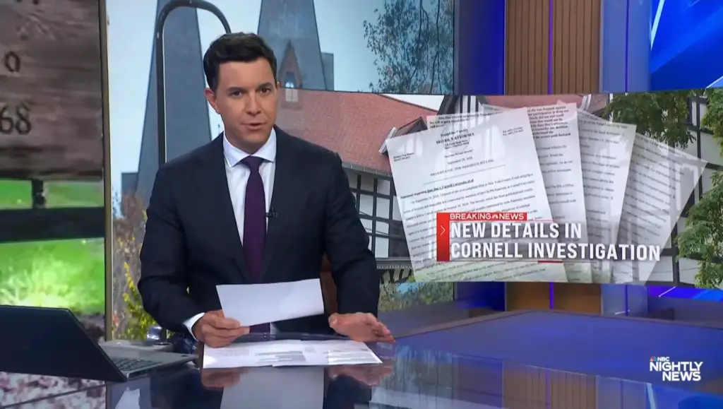 NBC Nightly News coverage of the Cornell University investigation