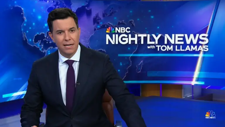 Tom Llamas anchoring NBC Nightly News on September 30 2026