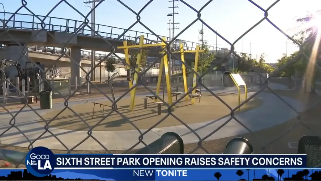 Sixth Street PARC construction area shown in FOX 11 Los Angeles coverage