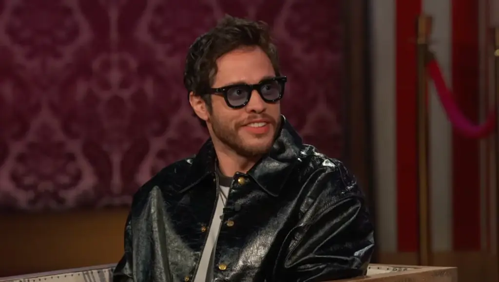 Pete Davidson during a Jimmy Kimmel Live interview