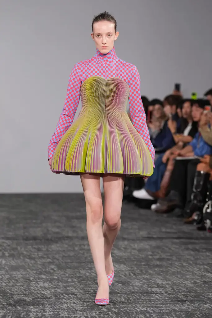 ANREALAGE Spring Summer 2027 runway look from the SKIN collection