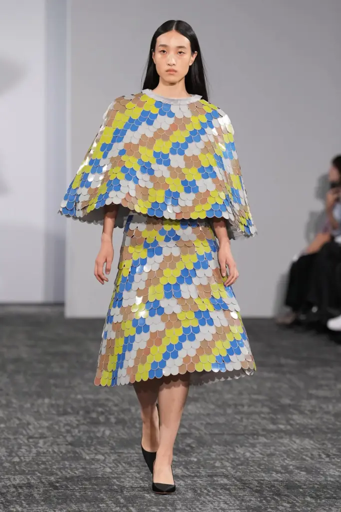 ANREALAGE Spring 2027 SKIN runway look at Paris Fashion Week
