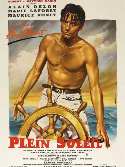 Alain Delon on the theatrical release poster for Plein Soleil (1960)
