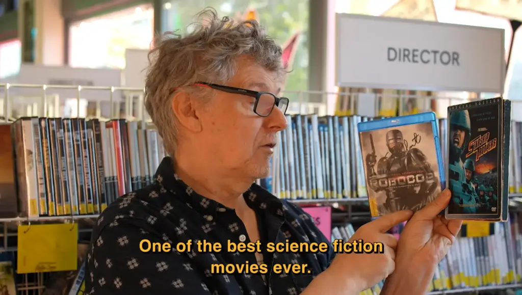 Michel Gondry and Jack Black during Vidiots Rent-A-Stack