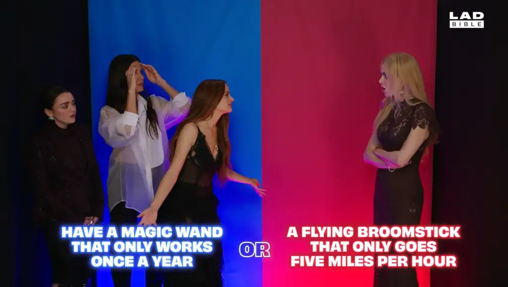 Practical Magic 2 cast in LADbible Entertainment's Would You Rather video