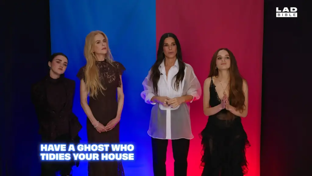 Sandra Bullock, Nicole Kidman, Joey King and Maisie Williams in a LADbible Entertainment video