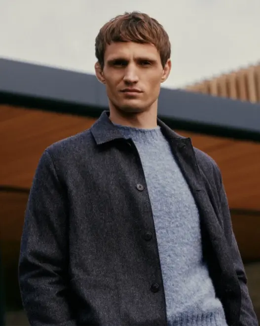 Julian Schneyder wearing Sunspel fall 2026 menswear