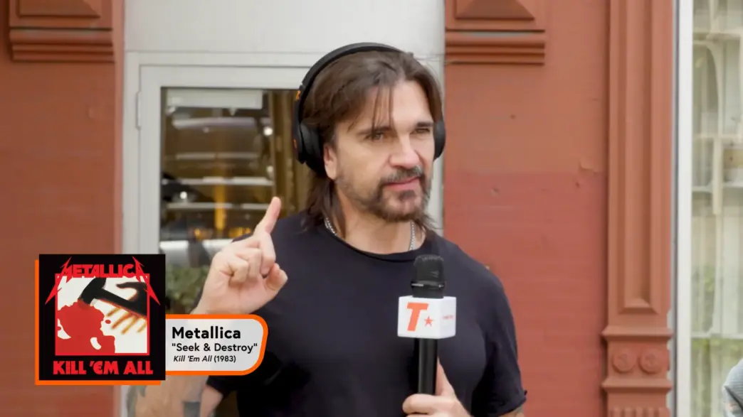 Juanes appearing on Track Star testing his music knowledge