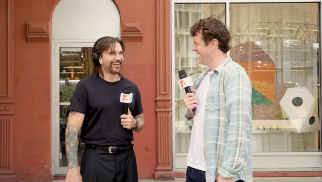 Juanes appearing on Track Star testing his music knowledge
