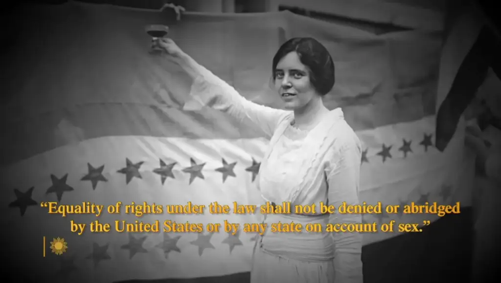 Frame from CBS Sunday Morning's Equal Rights Amendment story