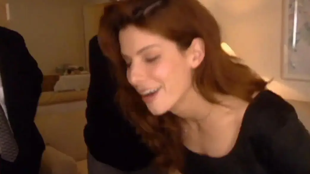 Sandra Bullock during a 1995 demonstration of buying movie tickets online