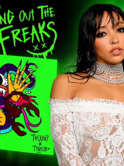 Tinashe with artwork for Thulani featuring Tinashe’s Bring Out the Freaks