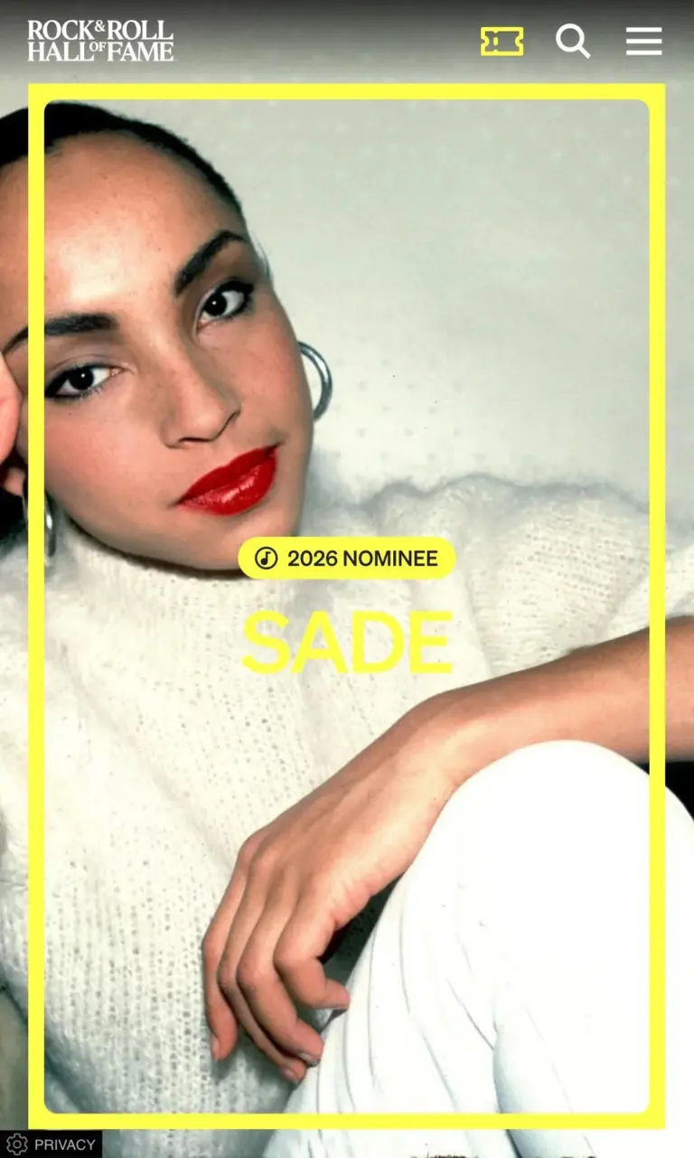 Thursday Textures: SADE, A 2026 Rock ‘n’ Roll Hall of Fame Inductee