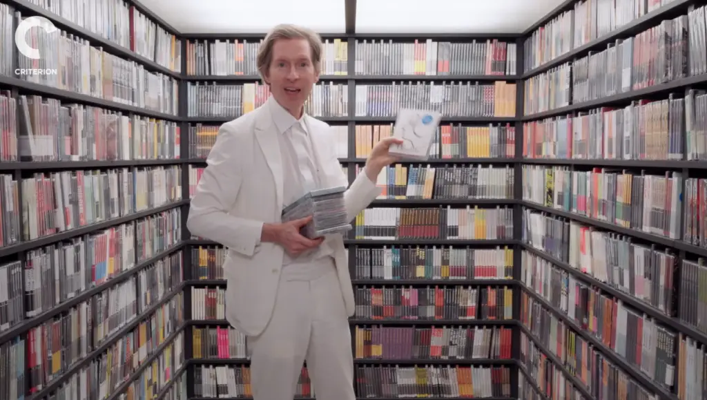 Wes Anderson with films selected from Criterion's Mobile Closet