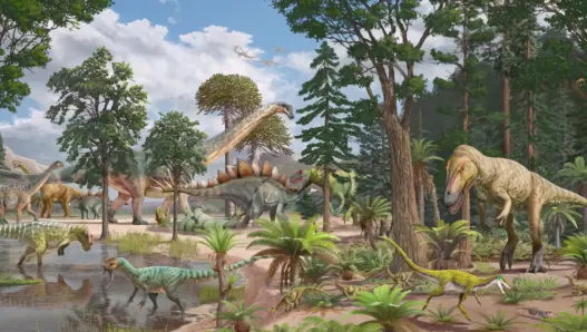 Prehistoric Antarctica visual from Mr. Science’s When Antarctica Was a Jungle video