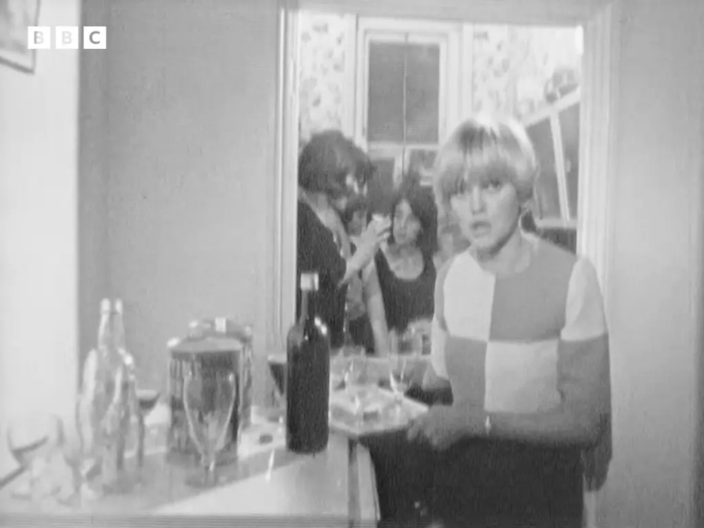 Frame from BBC Archive's 1966 A Whole Scene Going house party episode