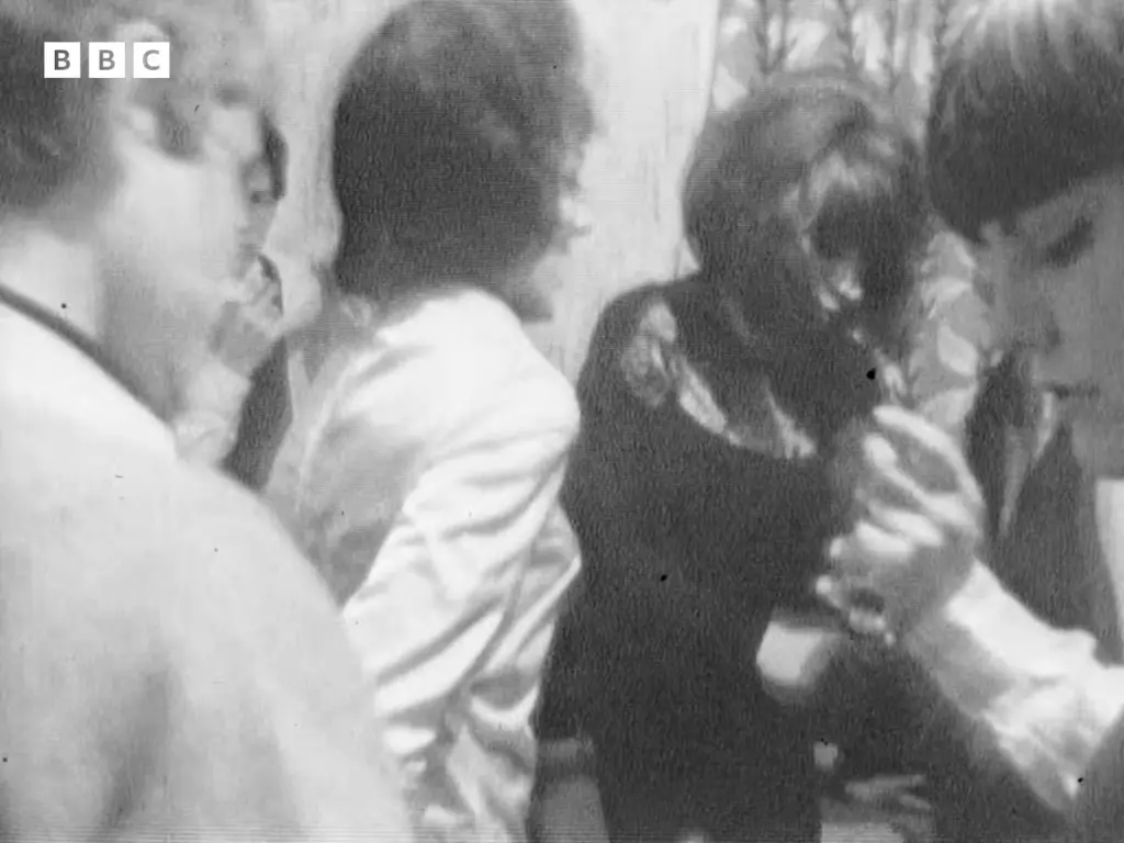 Frame from BBC Archive's 1966 A Whole Scene Going house party episode