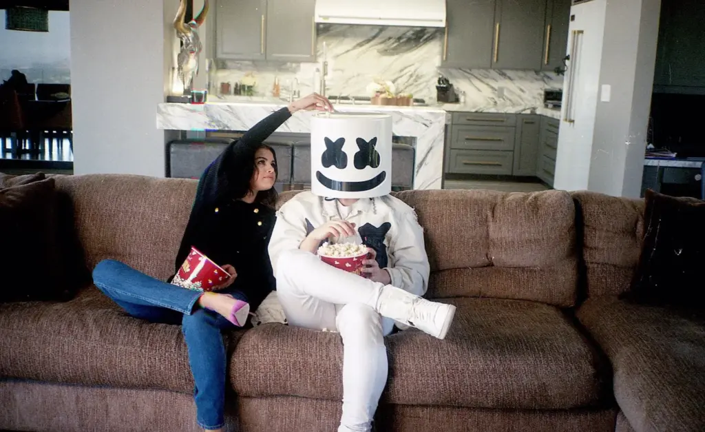 Additional image accompanying Selena Gomez and Marshmello's Wolves anniversary story