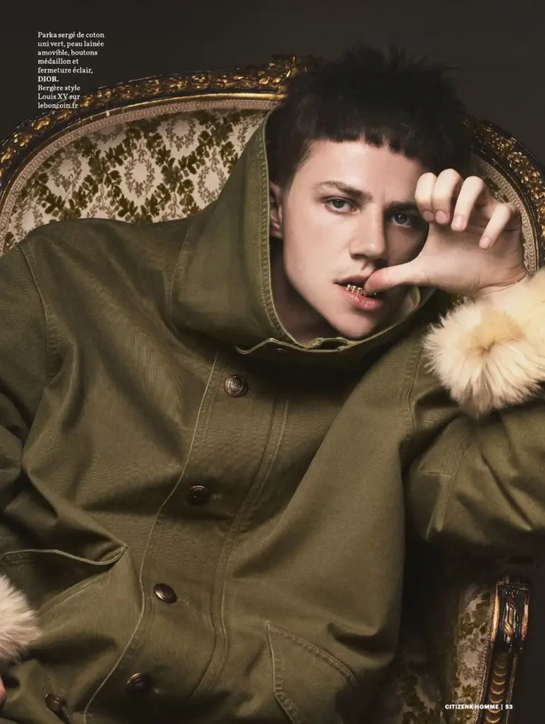 Félix Lefebvre in his Citizen K Homme editorial photographed by Robin Berglund