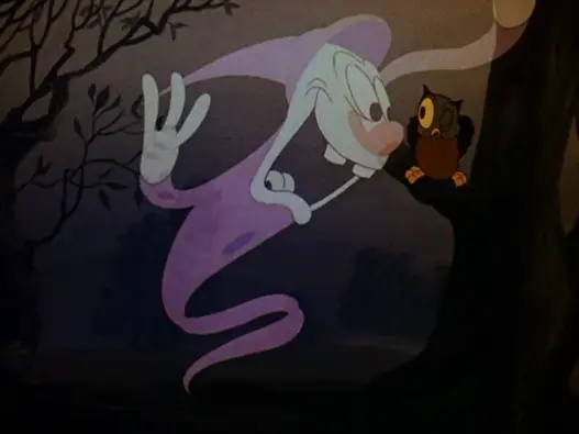 Tiny pink ghost from Walter Lantz’s 1939 cartoon A Haunting We Will Go