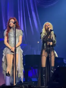 Chappell Roan Surprises L.A. Concert Audience Bringing Out Christina Aguilera