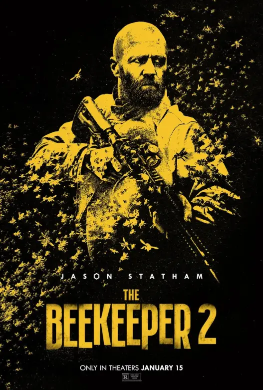 Jason Statham in promotional artwork for The Beekeeper action film series
