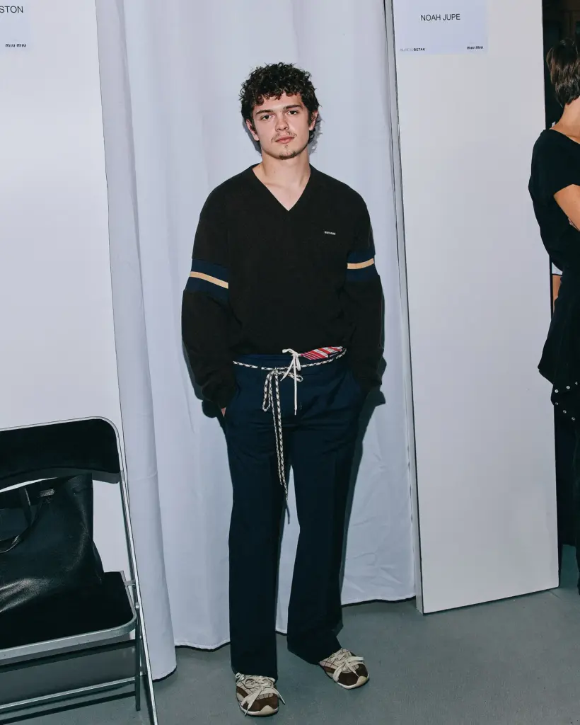 Noah Jupe at the Miu Miu Spring Summer 2027 runway show